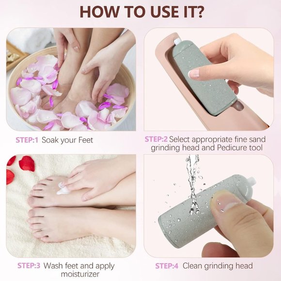 Electric Callus Remover Feet Professional Matte Pedicure Tools Foot - Picture 11 of 11